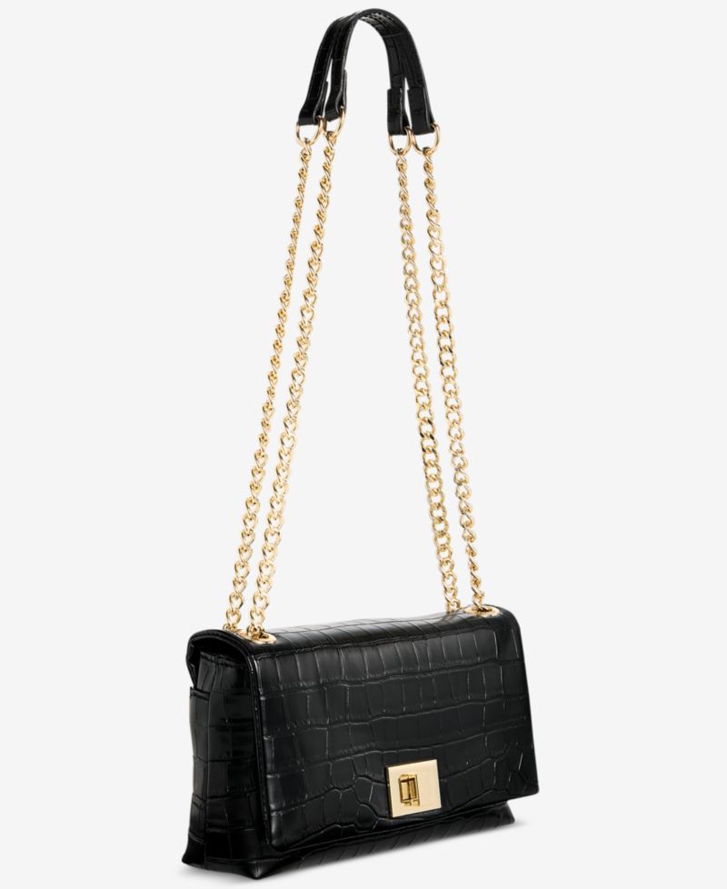 Mini Ajae Croco-Embossed Crossbody Bag