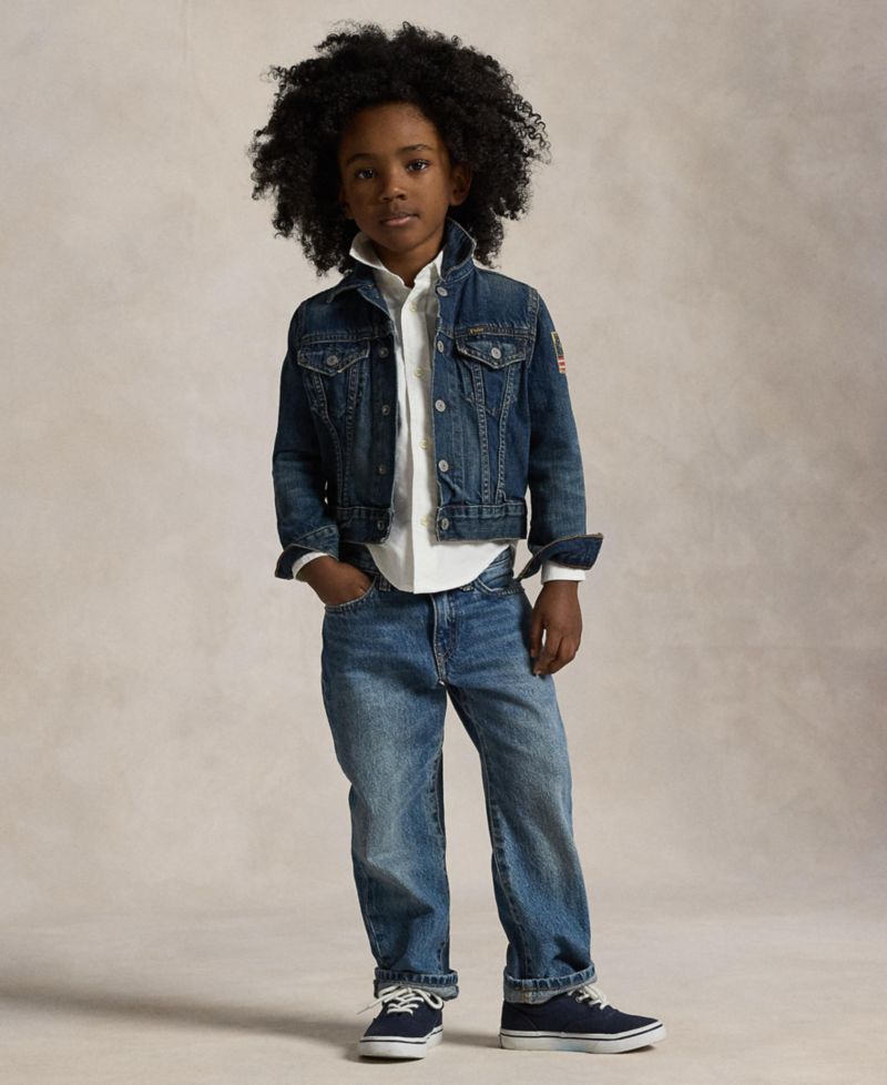 Toddler and Little Boys Cotton Denim Trucker Jacket