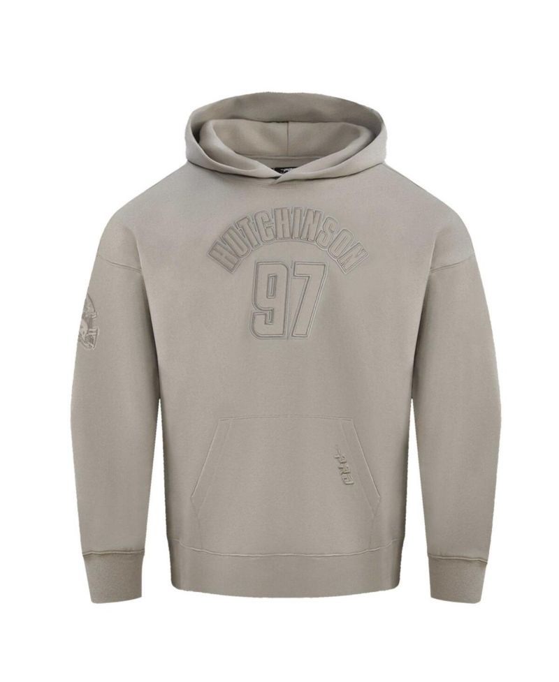 Men's Aidan Hutchinson Tan Detroit Lions Player Name & Number Pullover Hoodie