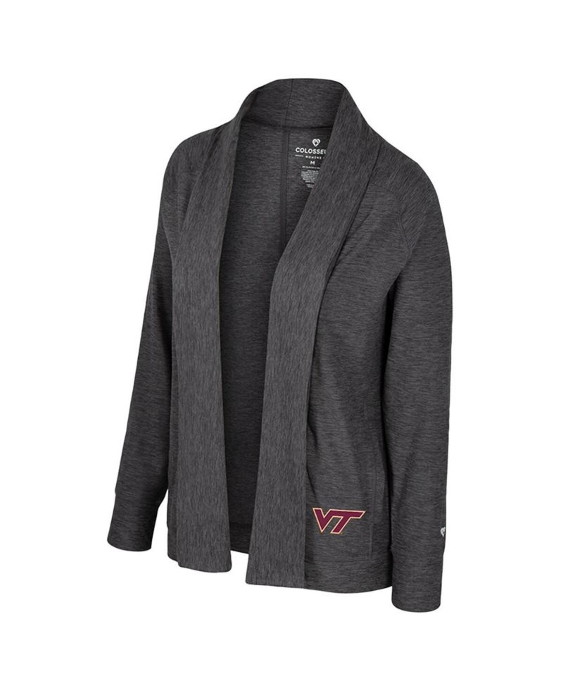 Women's Charcoal Virginia Tech Hokies Dash Cardigan
