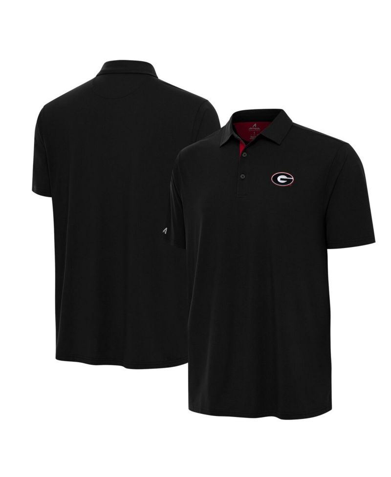 Men's Black/Red Georgia Bulldogs Era Polo Shirt