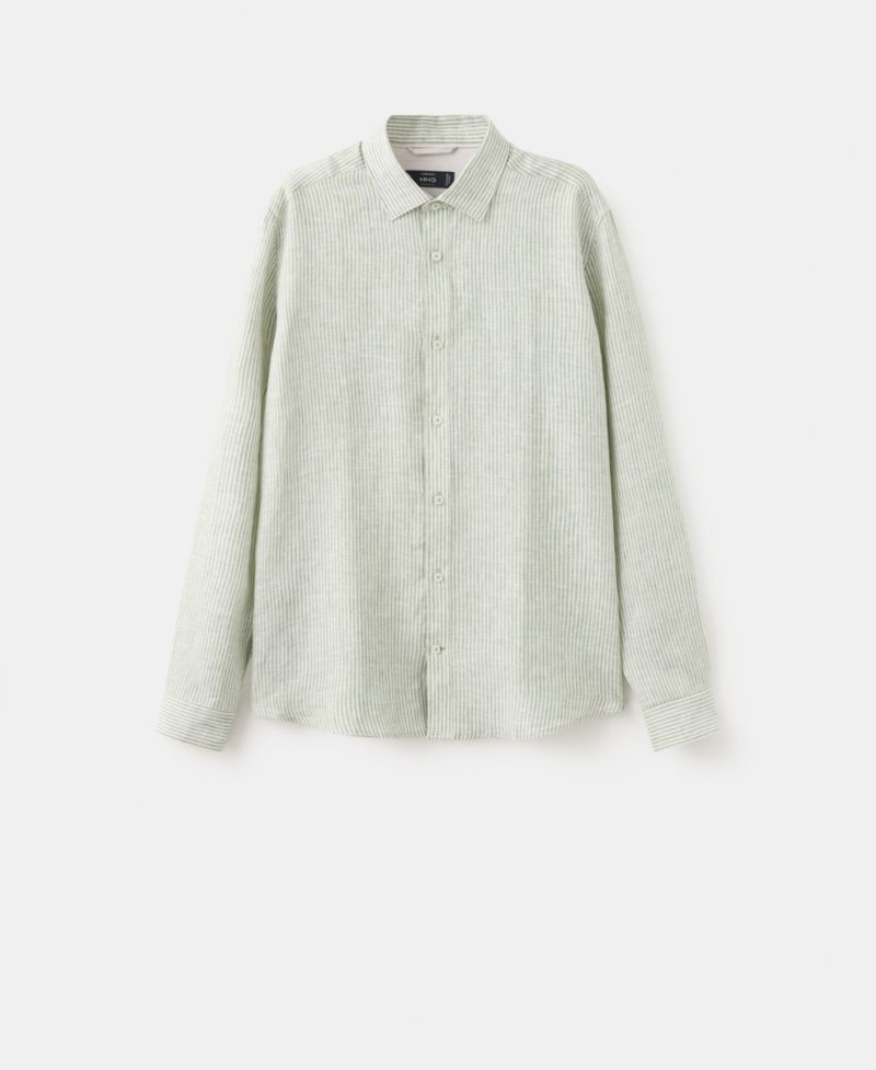 Men's Linen Striped Regular-Fit Shirt