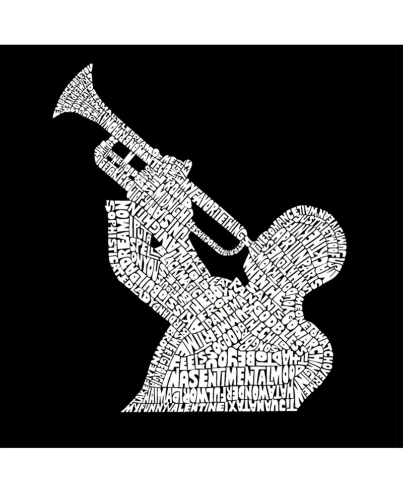Men's Word Art Long Sleeve T-Shirt- All Time Jazz Songs
