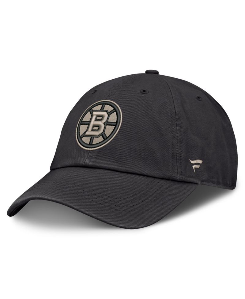 Men's Charcoal Boston Bruins Road Phantom Washed Adjustable Hat