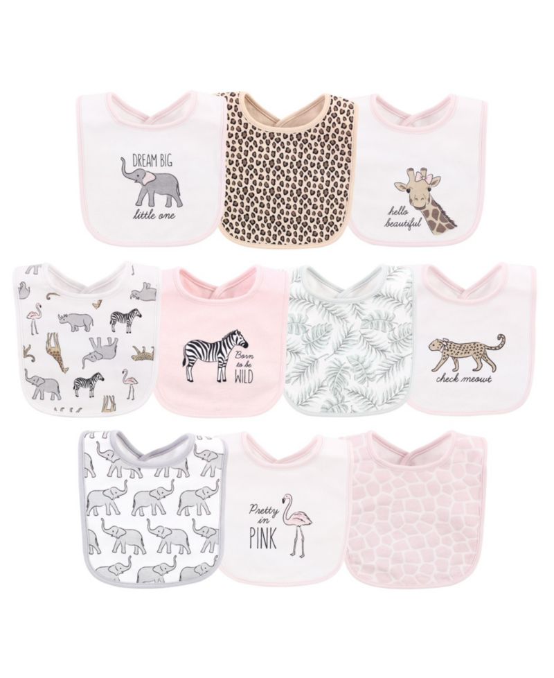 Girls 10Pk Interlock Bibs