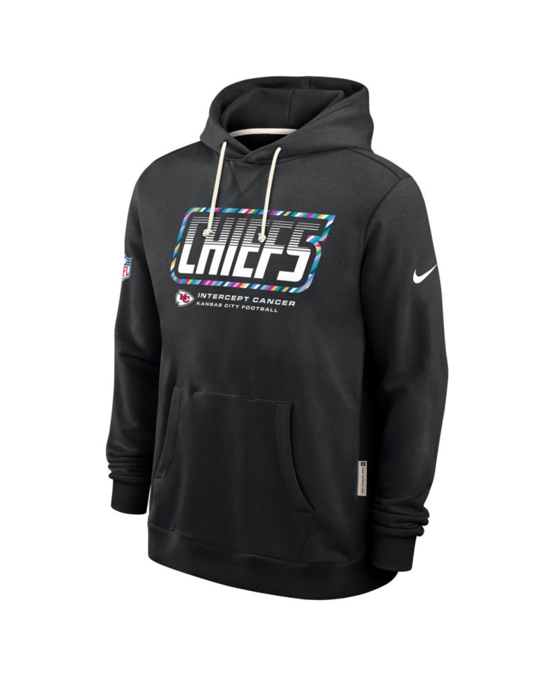 Men's Black Kansas City Chiefs 2026 NFL Cruical Catch Sideline Dri-Fit Pullover Hoodie
