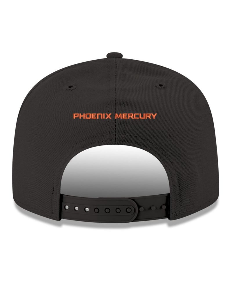 Men's and Women's Black Phoenix Mercury Core Logo 9FIFTY Snapback Hat