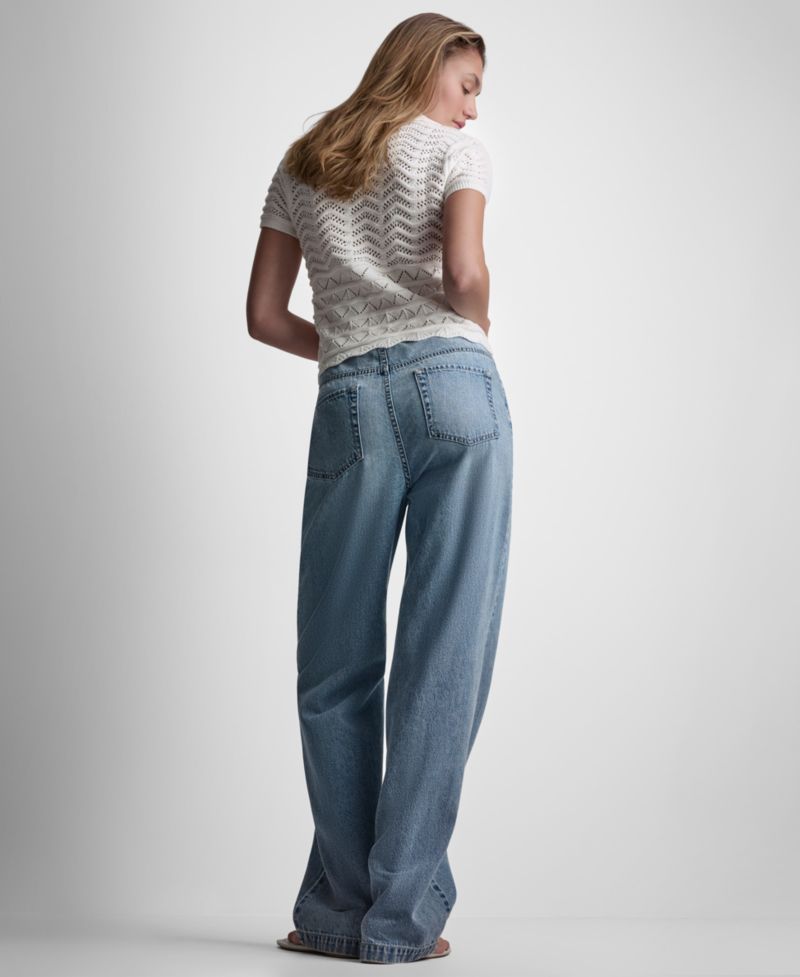 Women's Short-Sleeve V-Neck Polo Cropped Sweater