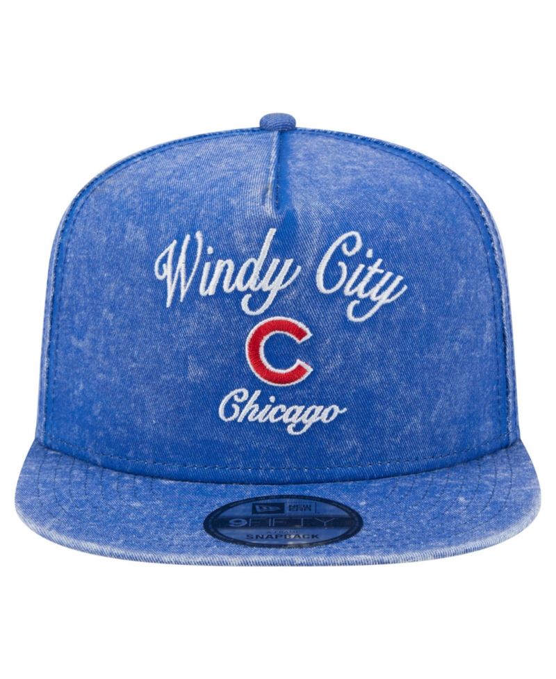 Men's Royal Chicago Cubs City Slogan A-Frame 9FIFTY Snapback Hat