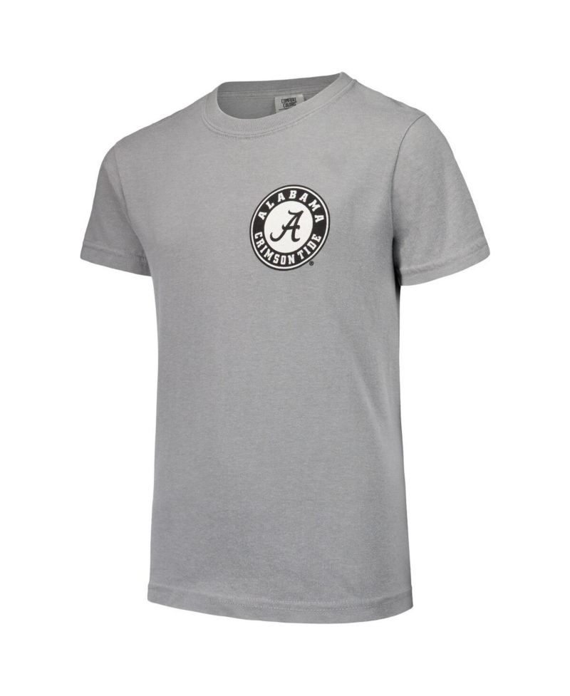 Big Boys and Girls Gray Alabama Crimson Tide Hyperlocal Comfort Colors T-Shirt