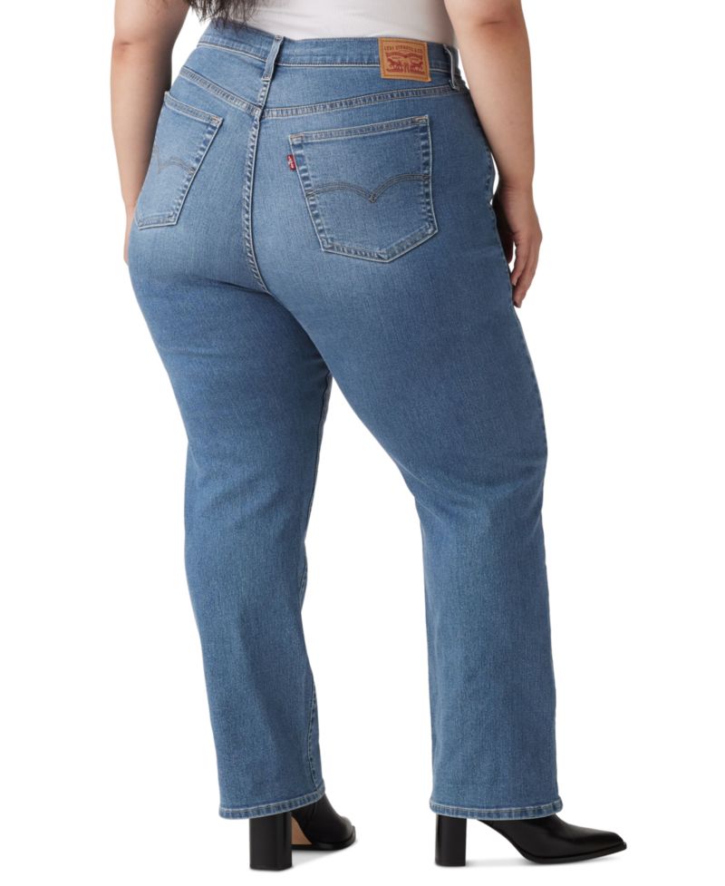 Trendy Plus Size 724 High-Rise Straight-Leg Jeans