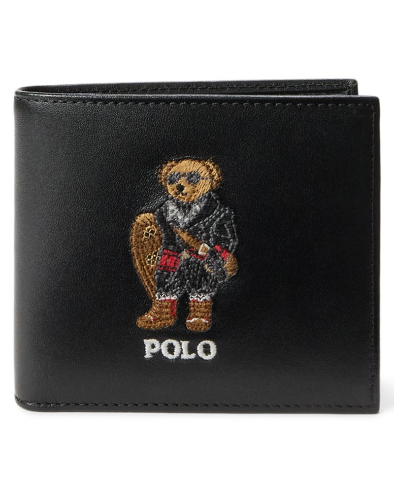 Men's Polo Bear Leather Billfold Wallet