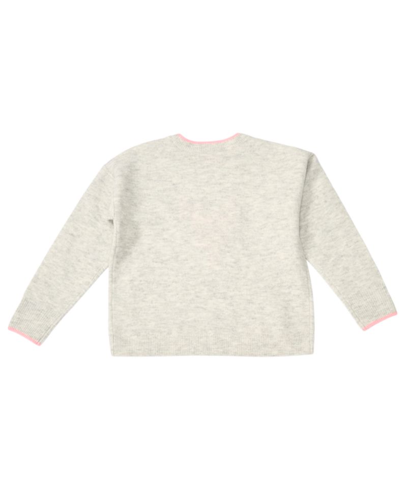 Girls' 7-16 Candy Cane Heart Long-Sleeve Crewneck Sweater