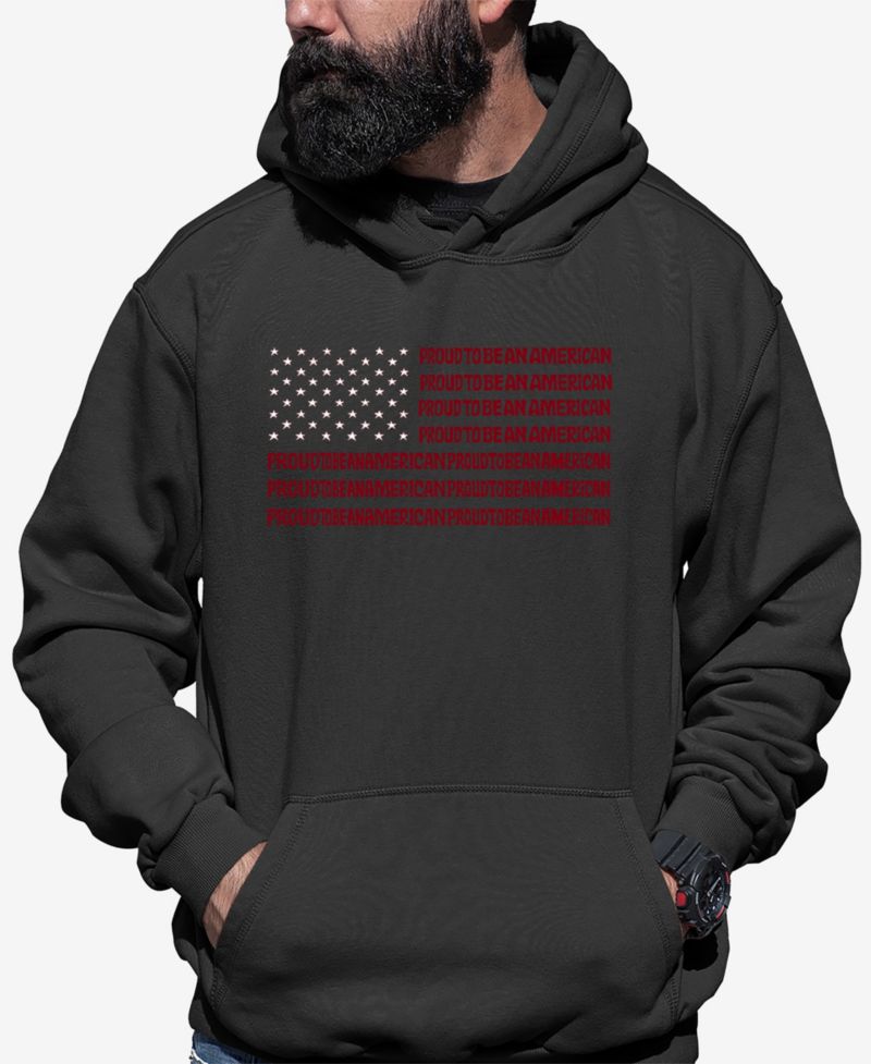 Proud To Be An American - Men's Word Art Hooded Sweatshirt