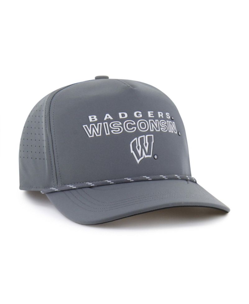 Men's '47 Gray Wisconsin Badgers Forward Vent Hitch Rope Adjustable Hat
