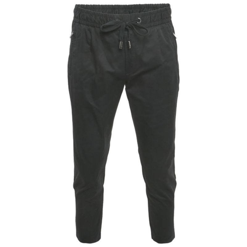 Men's Black Stretch Cotton Jogging Pants