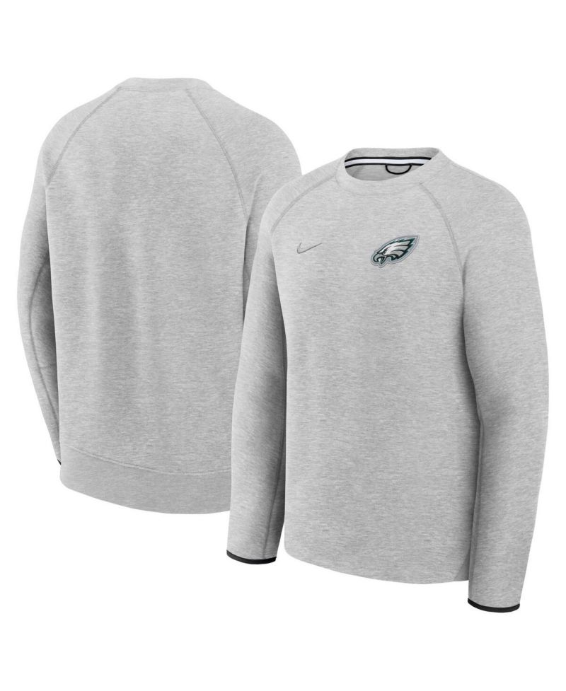 Men's Heather Gray Philadelphia Eagles Tech Fleece Raglan Sweatshirt
