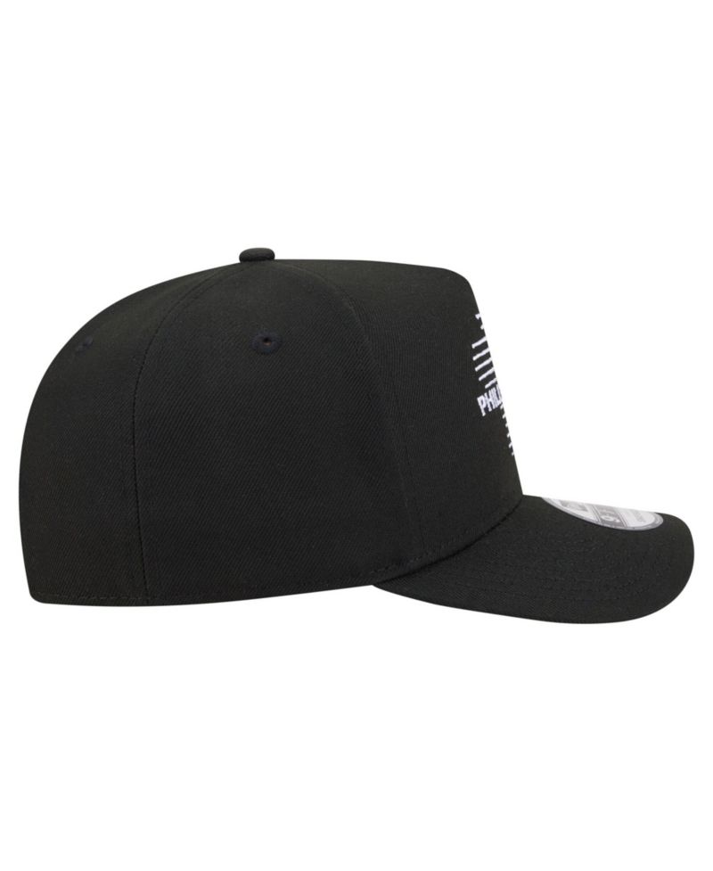 Men's Black Philadelphia Phillies Motion A-Frame 9FIFTY Snapback Hat