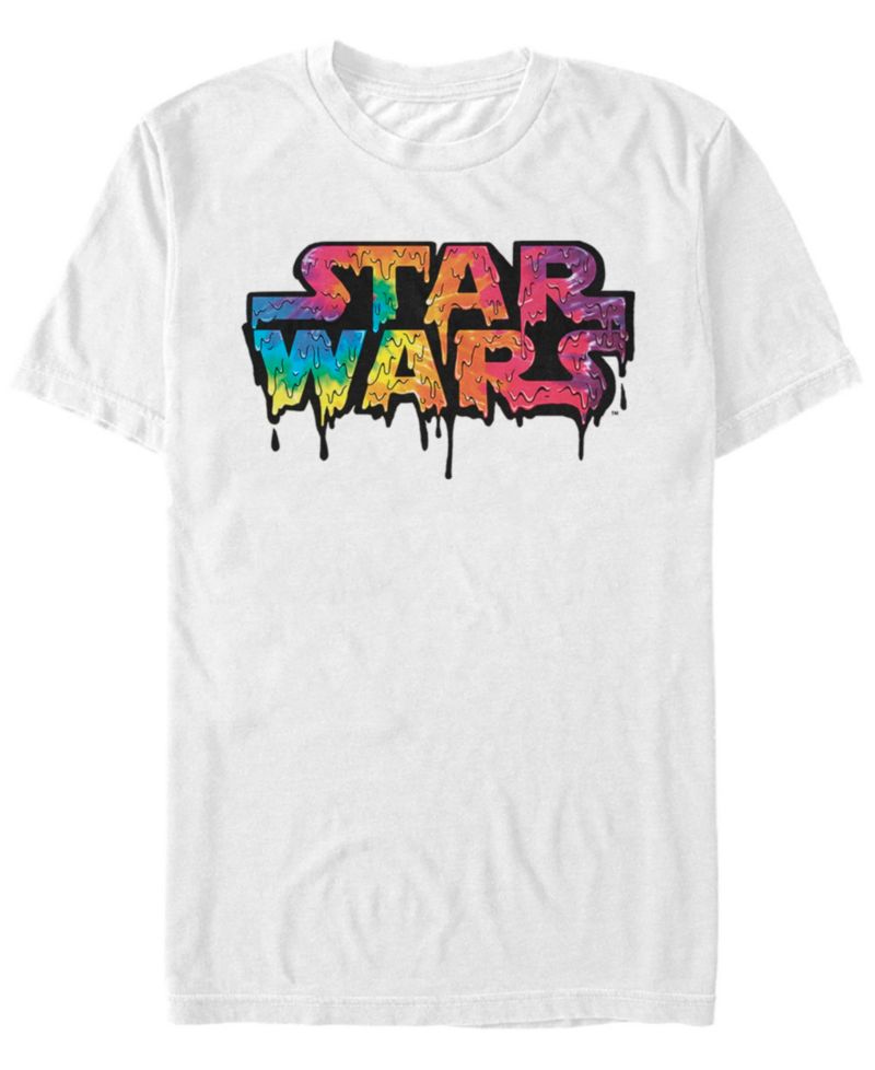 Star Wars Men's Classic Tie Die Melting Drip Logo Short Sleeve T-Shirt