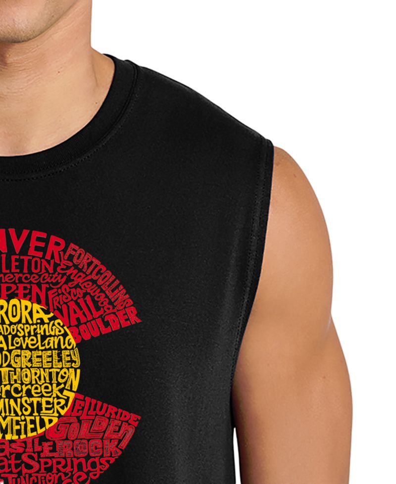 Men's Colorado Word Art Mountain Badge Tank Top