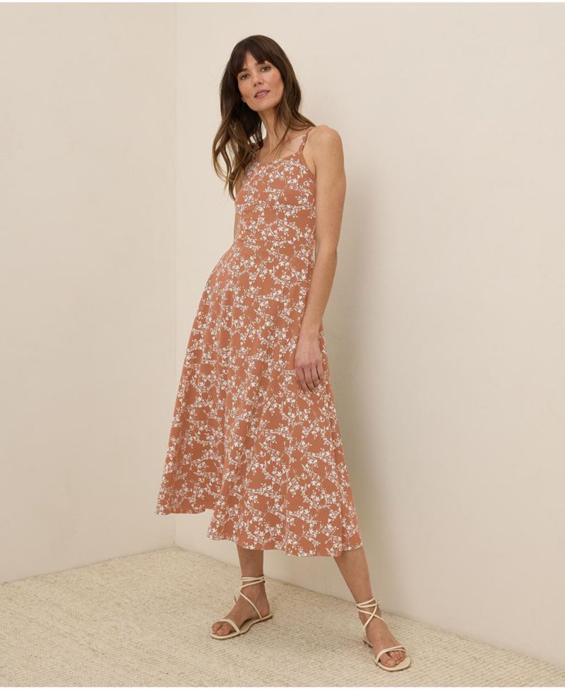 Women's Organic Cotton Fit & Flare Midi Dress - Shorty