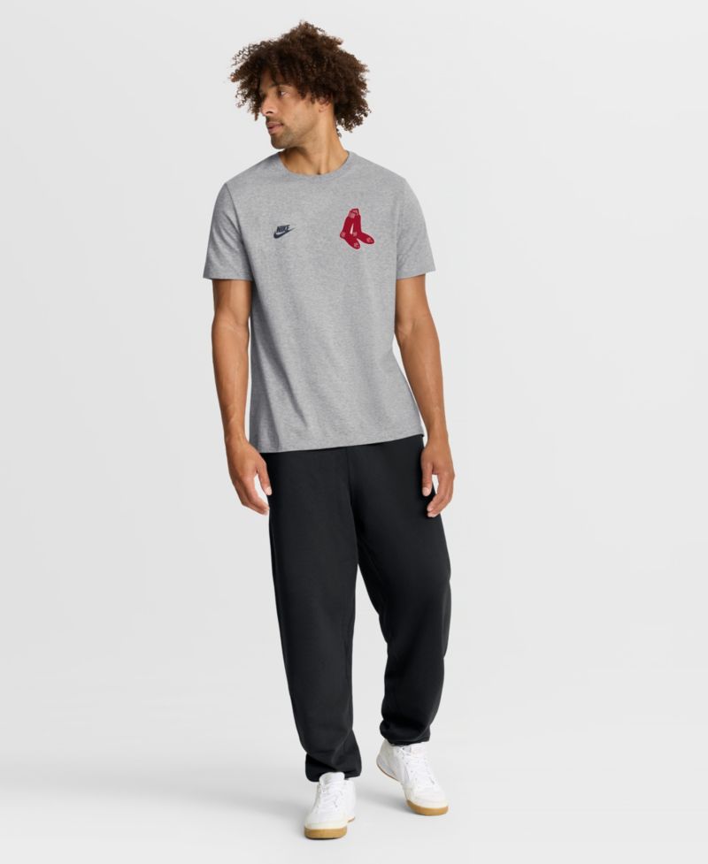 Men's Heather Gray Boston Red Sox Cooperstown 2-Hit T-Shirt