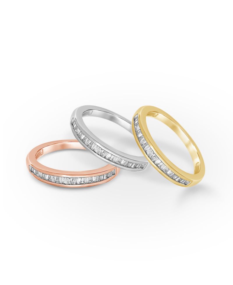 Diamond Baguette Band (1/7 ct. t.w.) in 14k White or Yellow Gold
