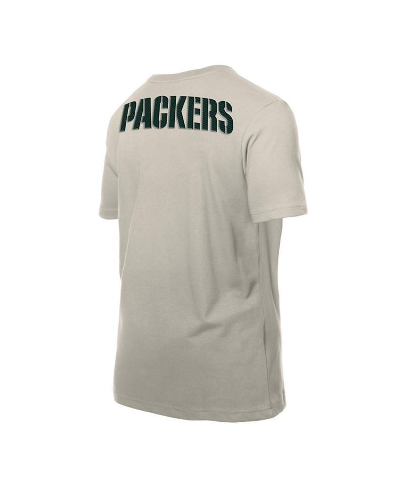 Men's Light Beige Green Bay Packers Multi Patch T-Shirt