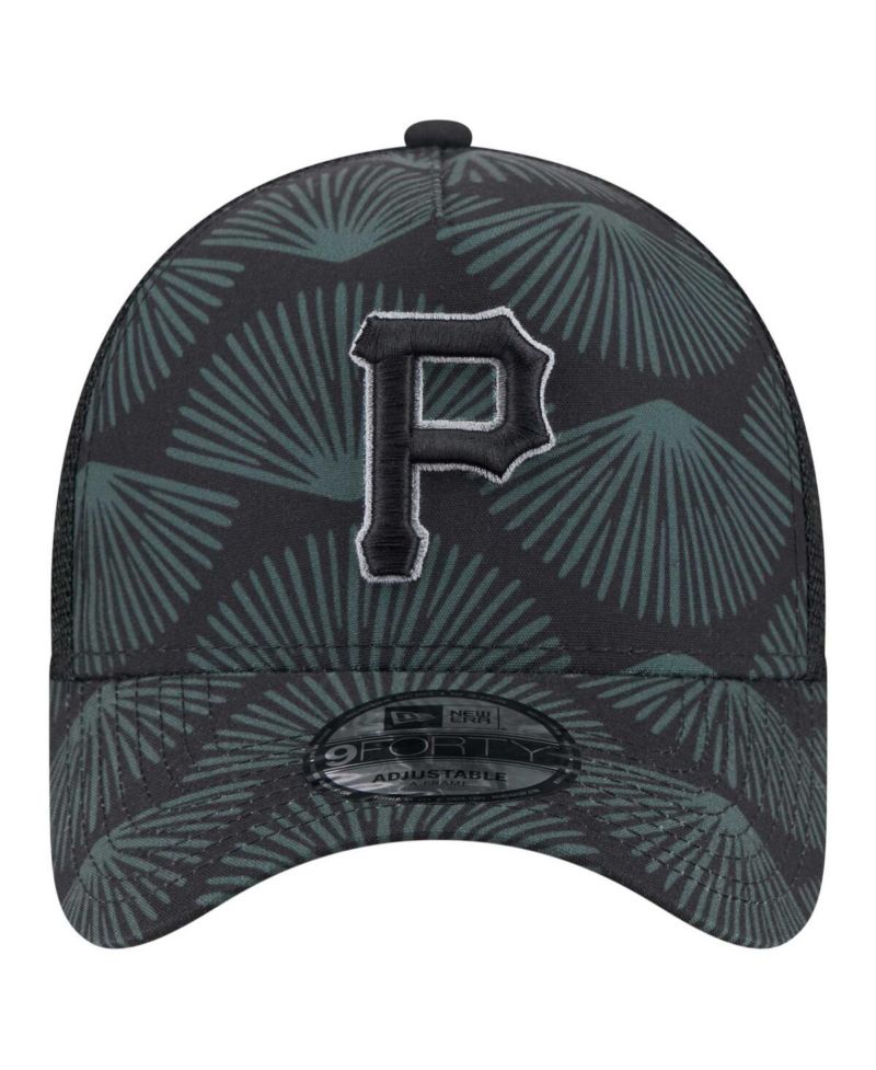 Men's Black Pittsburgh Pirates 9FORTY A-Frame Trucker Adjustable Hat