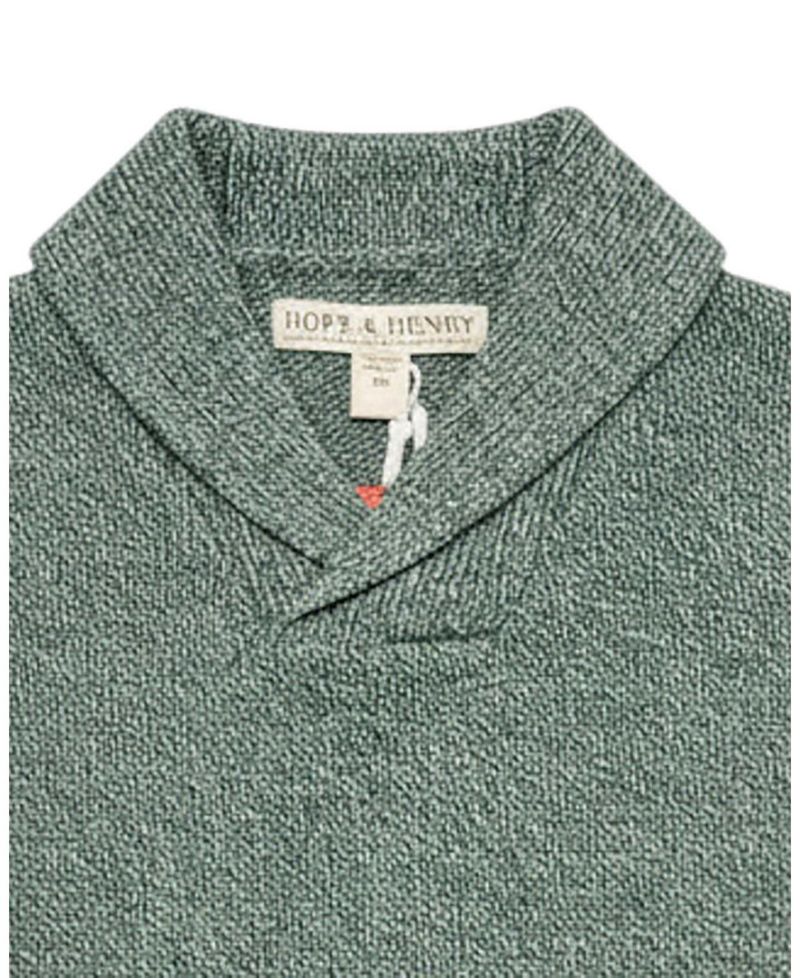 Little and Big Boy's Organic Shawl Collar Sweater
