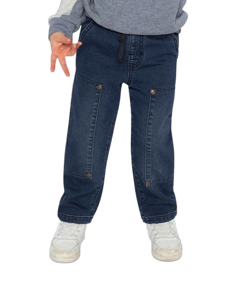 Little and Big Boy(6-12) French Terry Denim Pants
