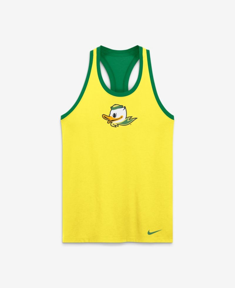 Women's Yellow Oregon Ducks Racerback Tank Top