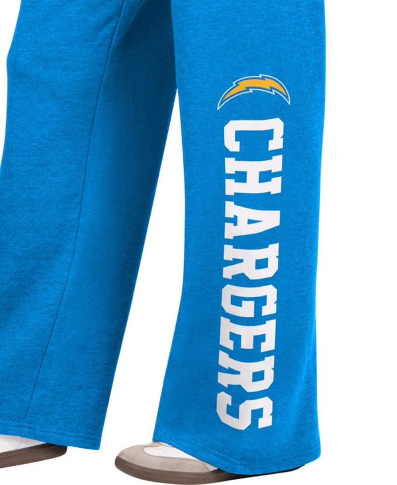 Women's Light Blue Los Angeles Chargers Field Wide Leg Sweatpants