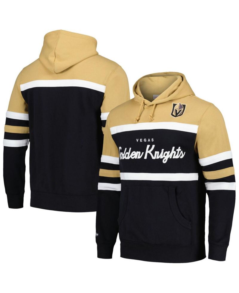 Men's Black, Gold Vegas Golden Knights Head Coach Pullover Hoodie
