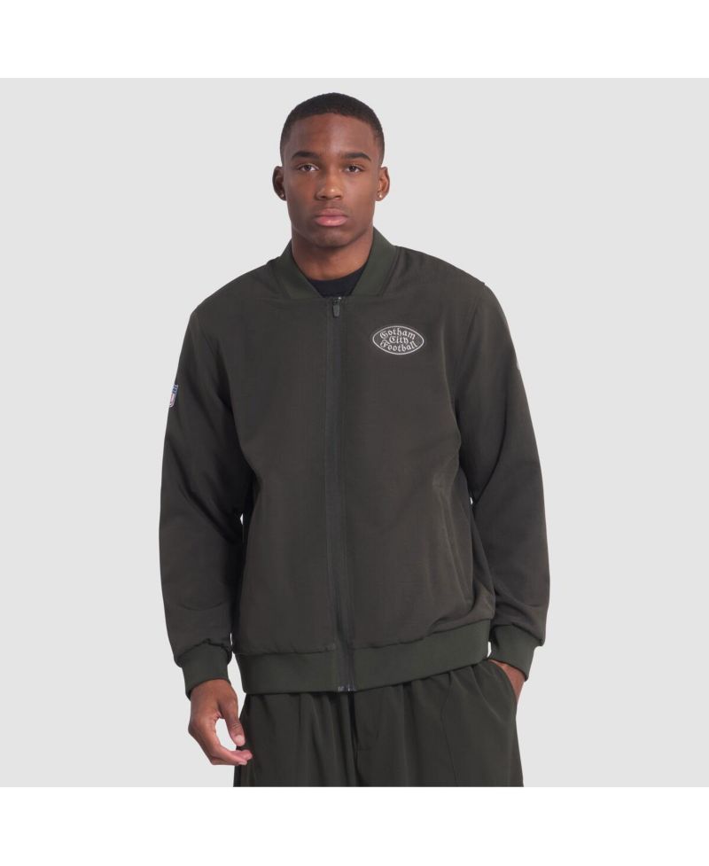 Men's Gotham Green New York Jets 2025 Rivalries Collection Sideline Full-Zip Bomber Jacket
