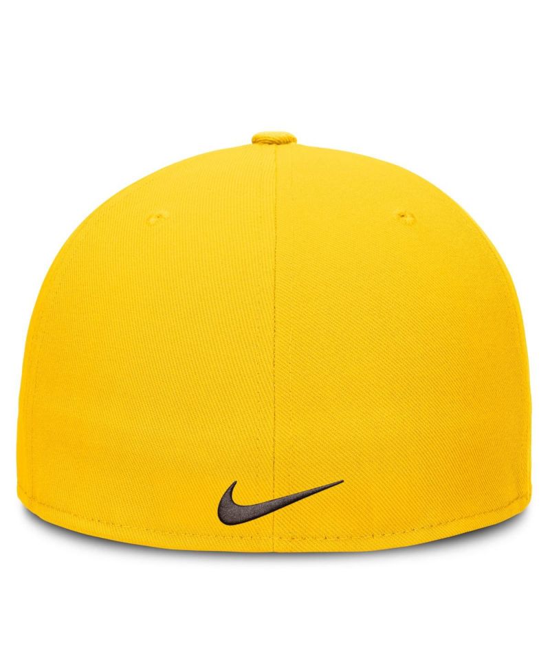 Men's Gold San Diego Padres Wordmark Dri-FIT Round Bill True Fitted Hat