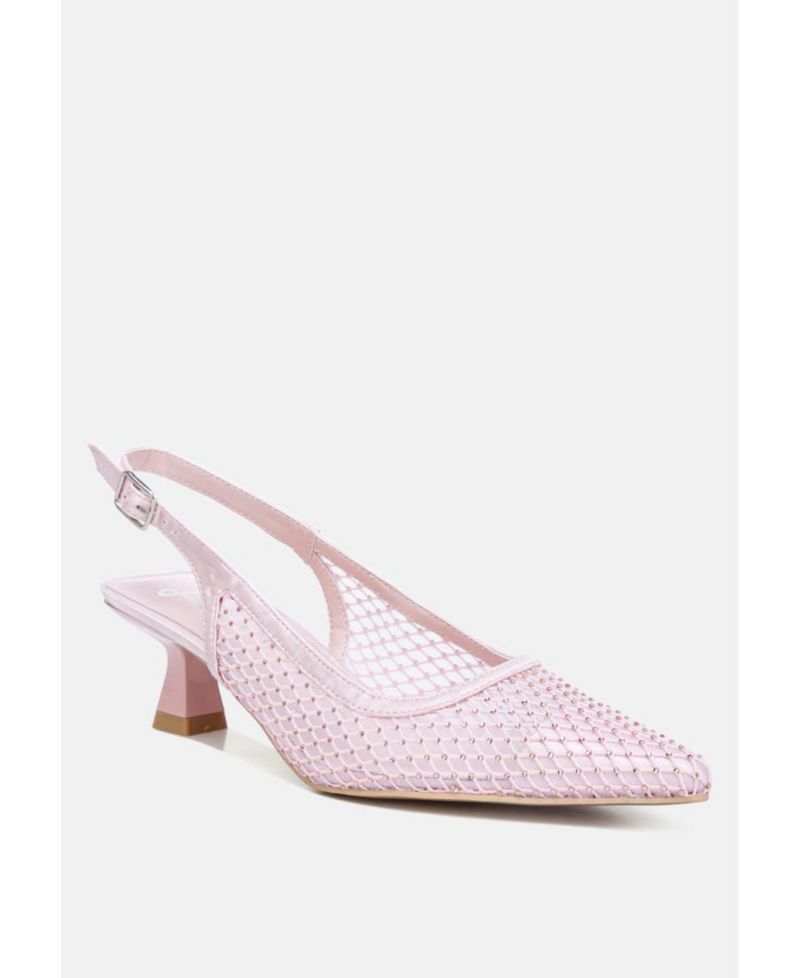 Siev rhinestone slingback mules