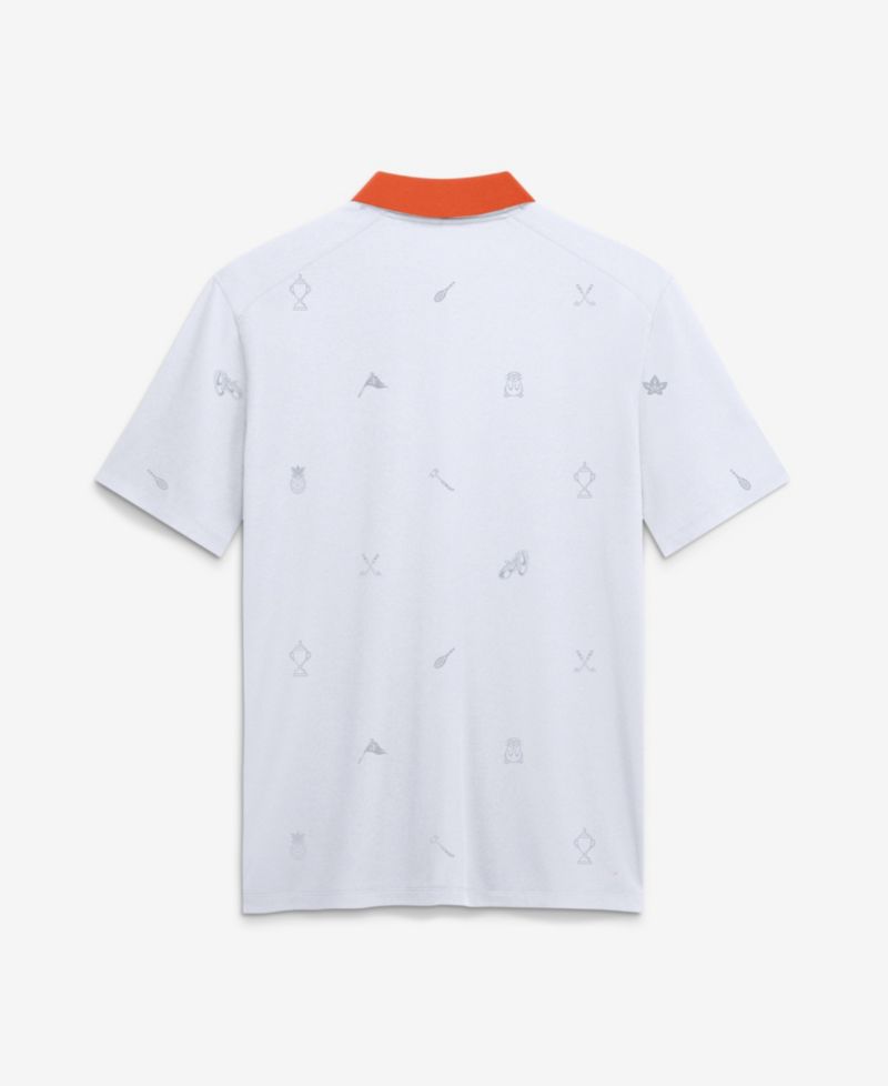 Men's White Clemson Tigers Vapor Pattern Dri-FIT Polo