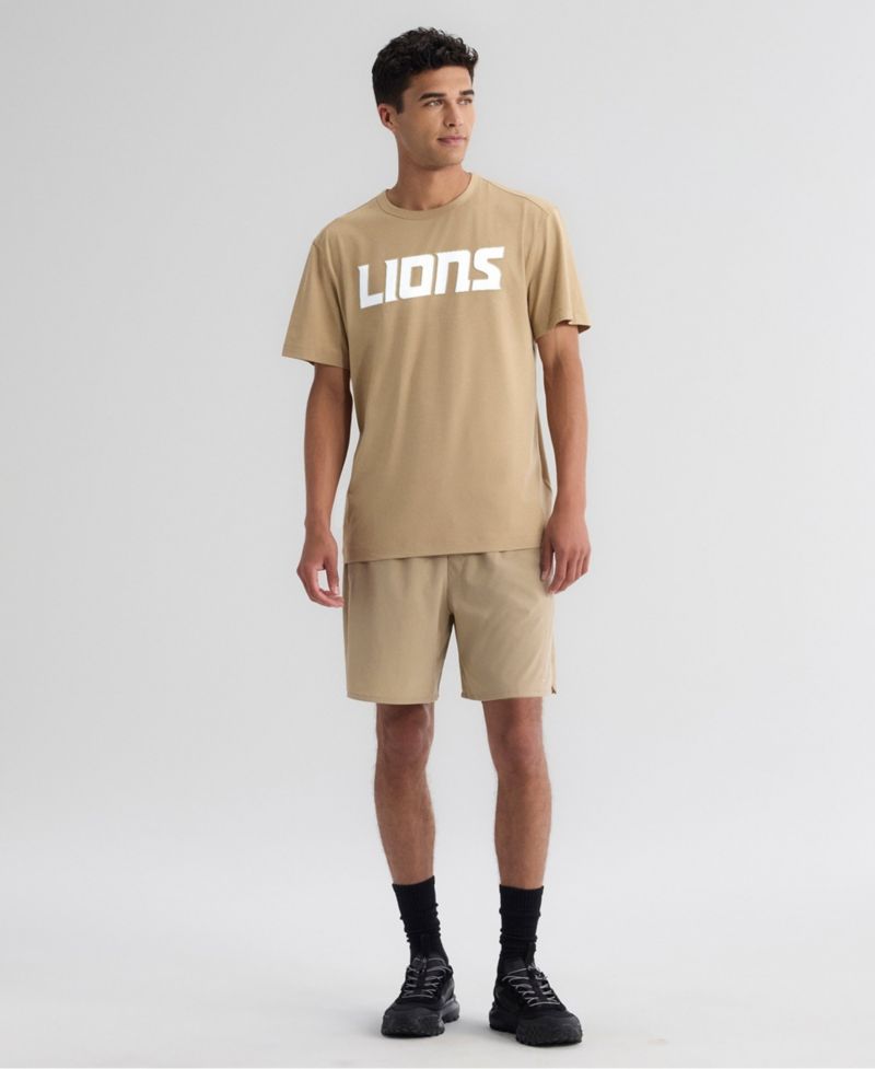Men's Tan Detroit Lions Clutch T-Shirt