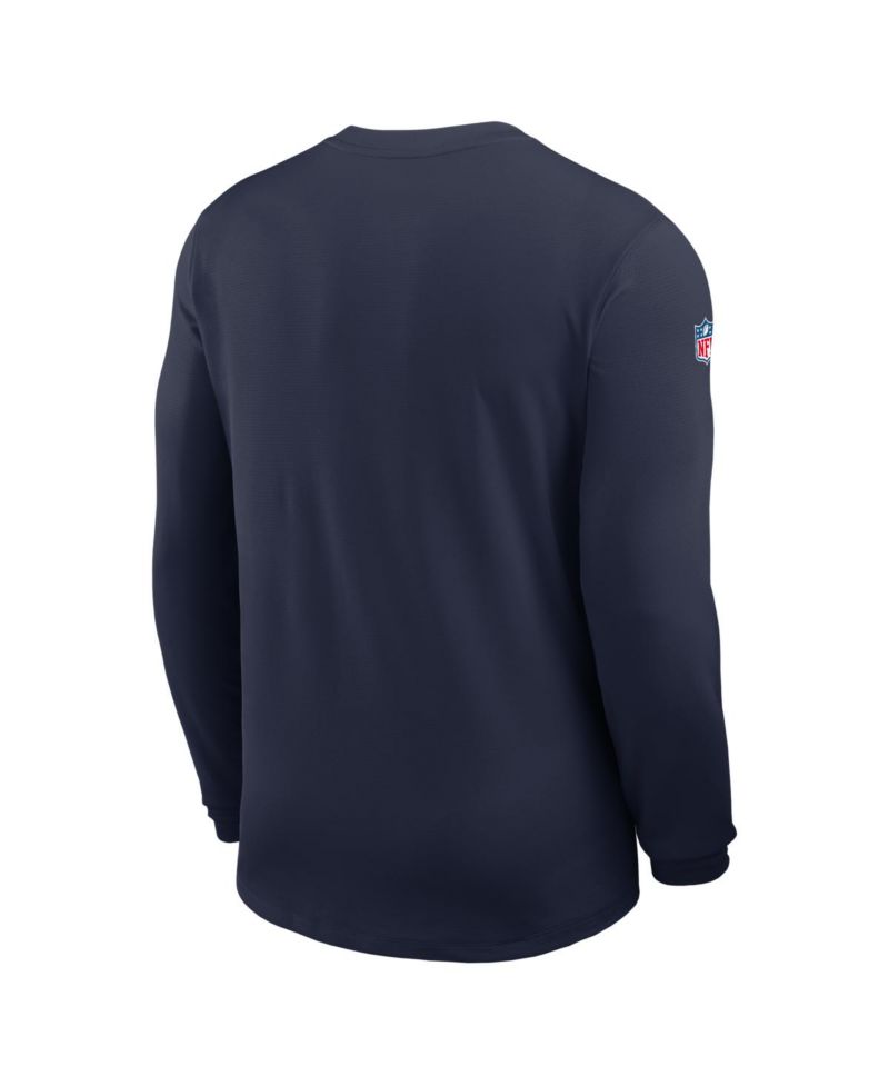 Men's Navy Dallas Cowboys Sideline Coaches UV Dri-FIT Long Sleeve T-Shirt