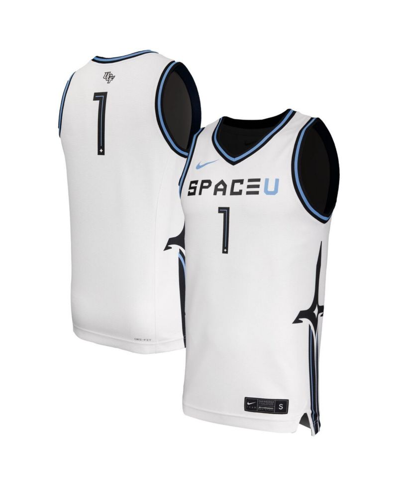 Men's White UCF Knights Space Game Replica Basketball Jersey