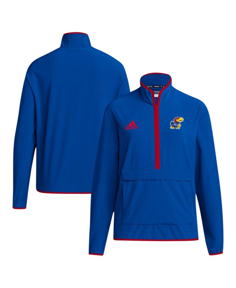 Men's Royal Kansas Jayhawks Coaches Sideline Half-Zip Jacket