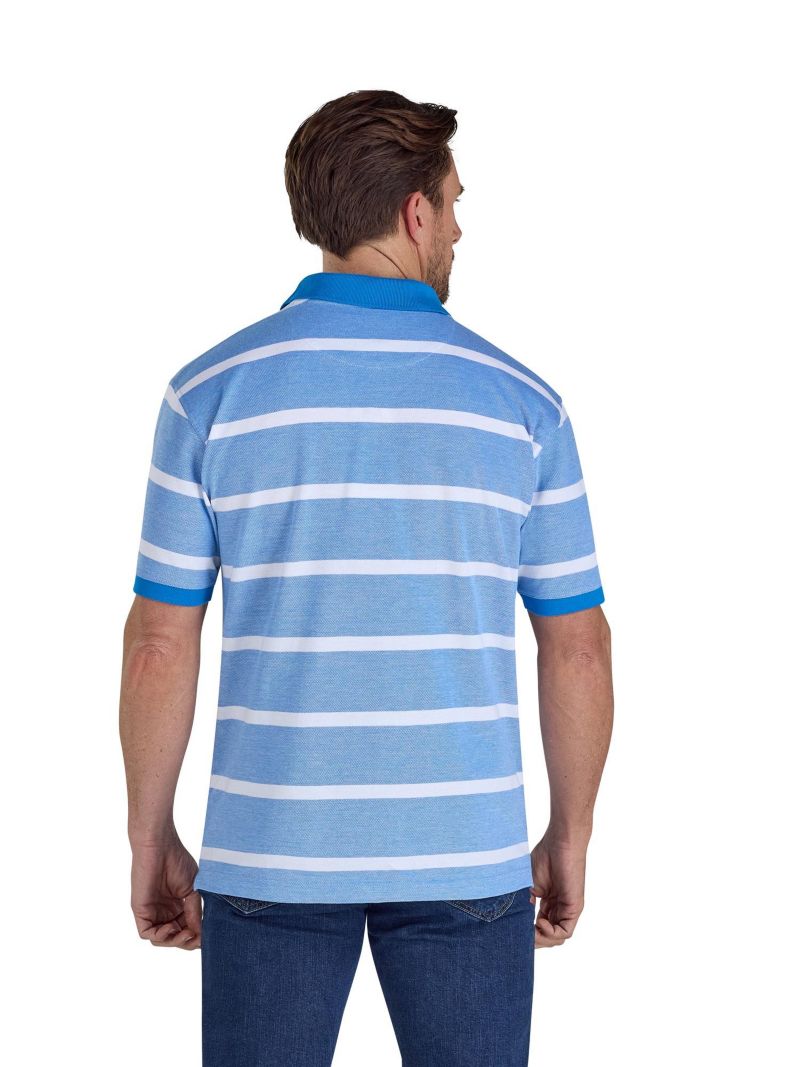 Men's Birdseye Stripe Polo Shirt
