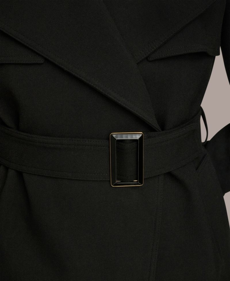 Women's Belted Notched-Collar Trench Coat