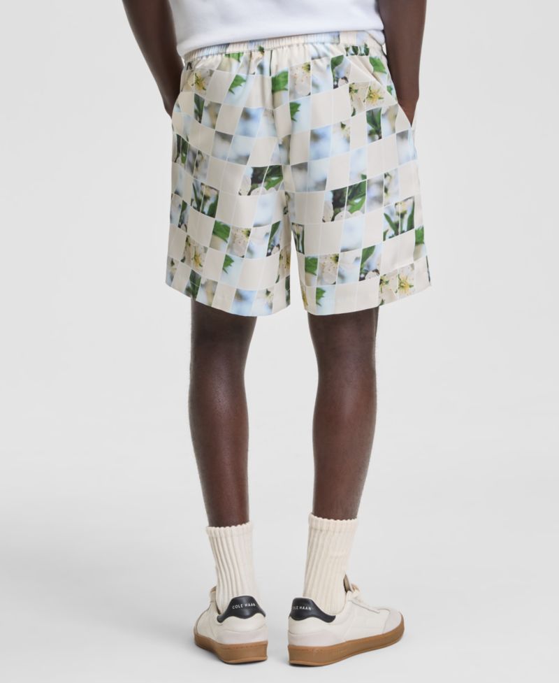 Men's Floral Blocks 6-1/2" Pull-On Shorts