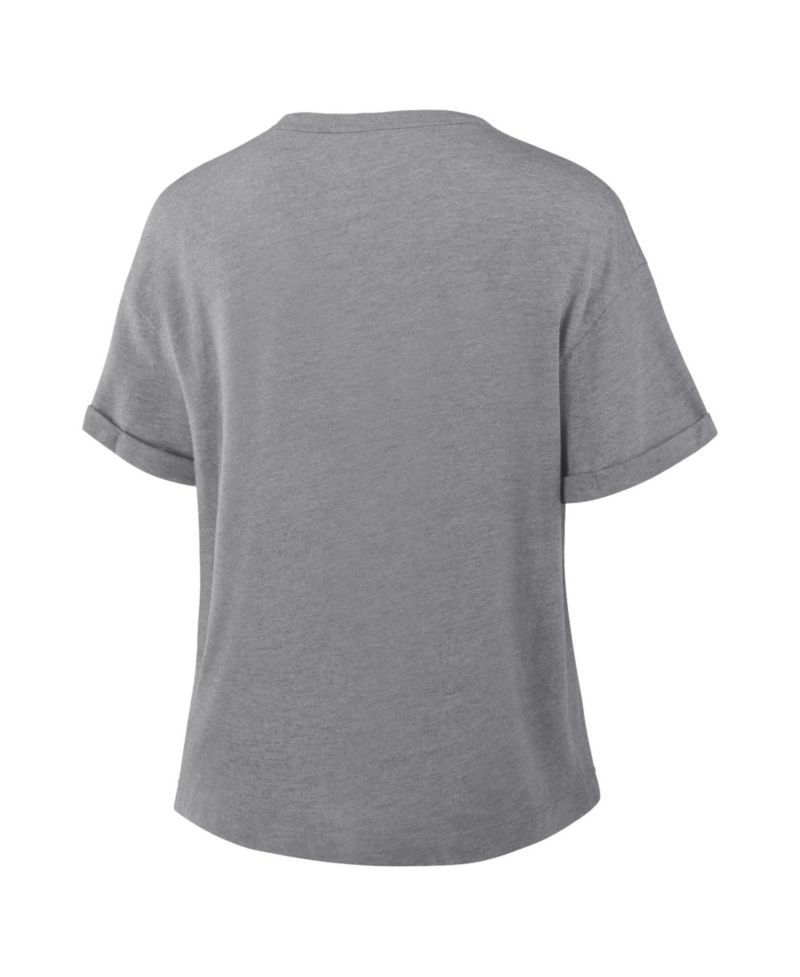 Women's Detroit Lions Overplayed Tribute Tri-Blend Boxy Short-Sleeve T-Shirt