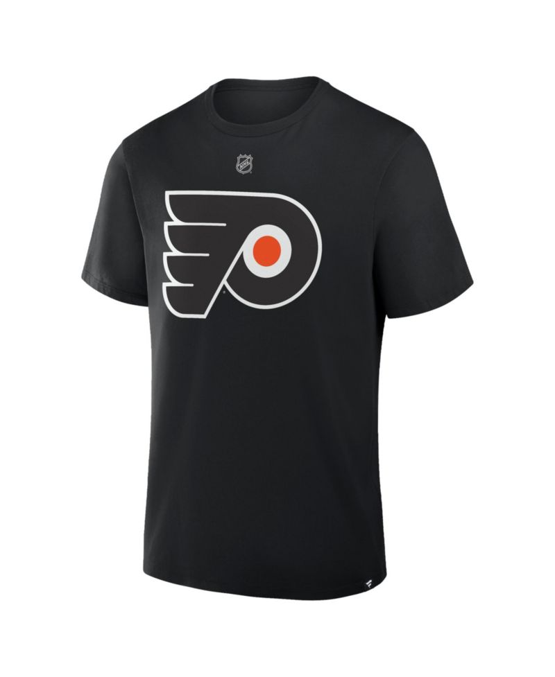 Men's Trevor Zegras Black Philadelphia Flyers Authentic Stack Name Number T-Shirt