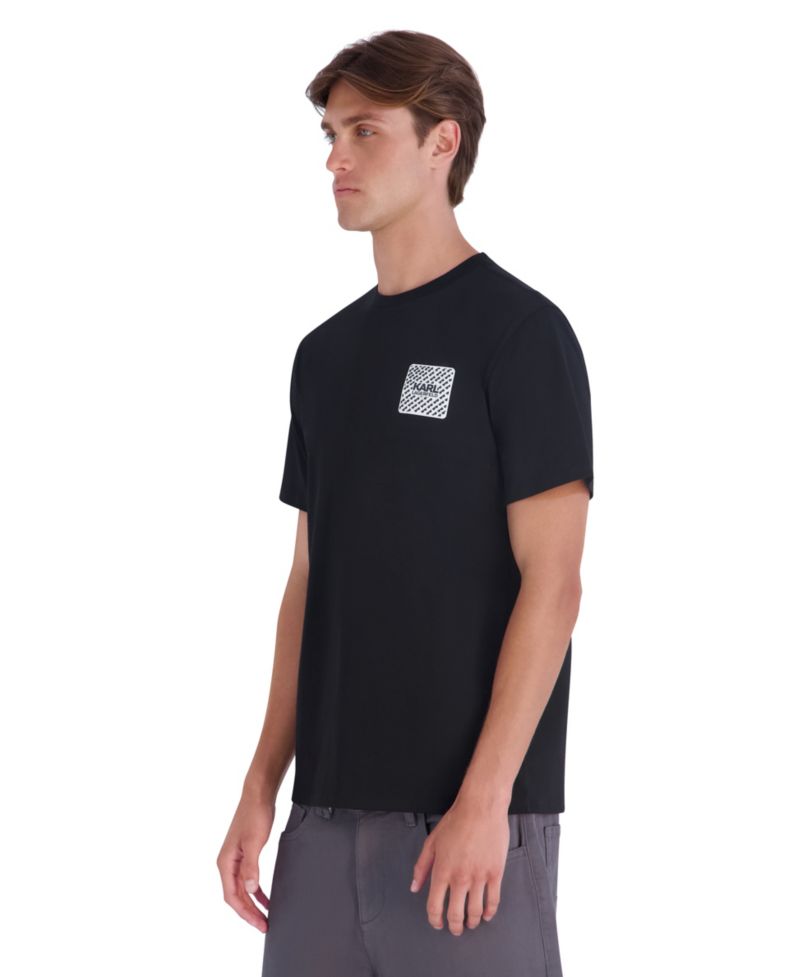 Men's Left Chest Patch Logo Modern-Fit Cotton T-Shirt