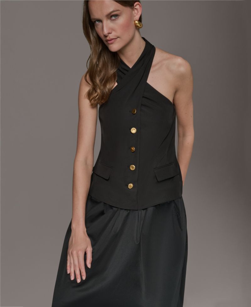 Petite Twist Halter Neck Dress