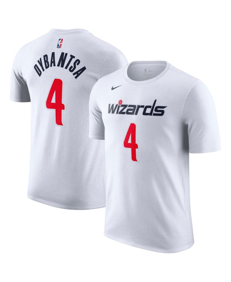 Men's and Women's AJ Dybantsa White Washington Wizards Association Edition Name & Number T-Shirt